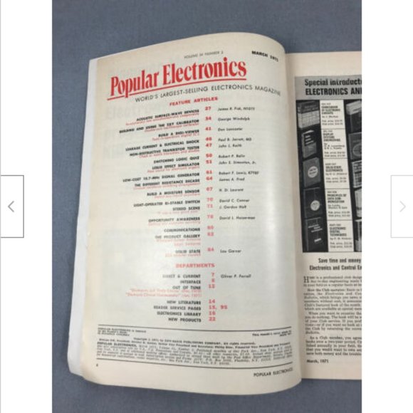 Vtg Popular Electronics Magazine March 1971 Build Digital IC + Transistor Tester - Picture 3 of 3